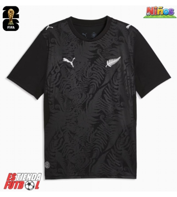 Nueva Zelanda Segunda Equipación Niños Mundial 2026 Manga Corta (+ Pantalones cortos)